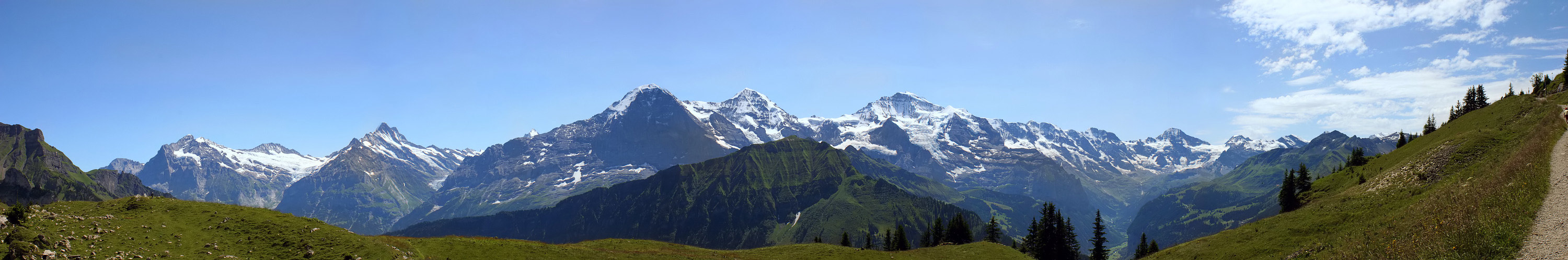 Eiger, Mönch und Jungfrau 2. Pano-Versuch