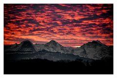 Eiger, Mönch und Jungfrau am Morgen