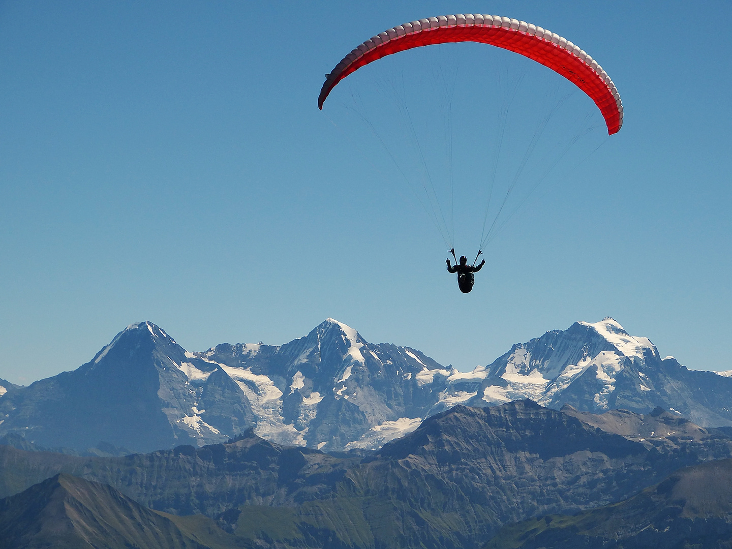 Eiger, Mönch und Jungfrau im Berner Oberland (Schweiz)