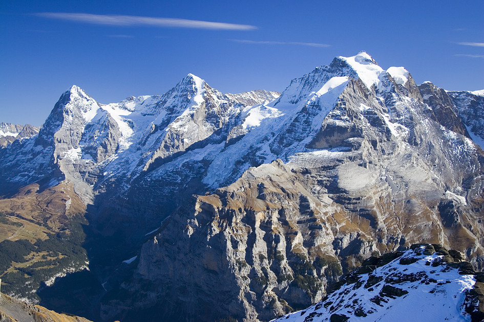 Eiger, Mönch und Jungfrau im Spätherbst