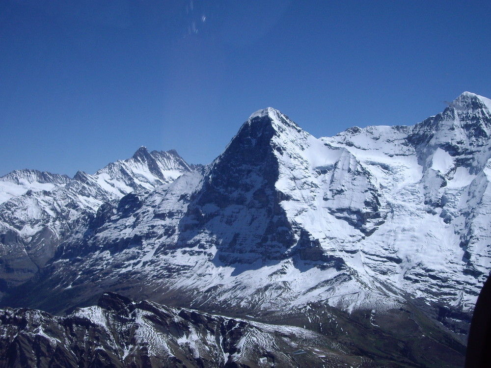 Eiger Norwand aus dem Flugzeug