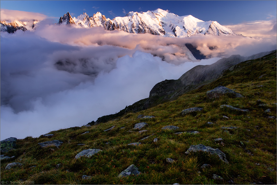 Ein Abend am Mont Blanc