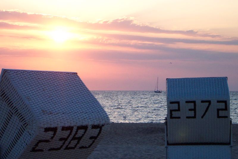 ein abend am strand