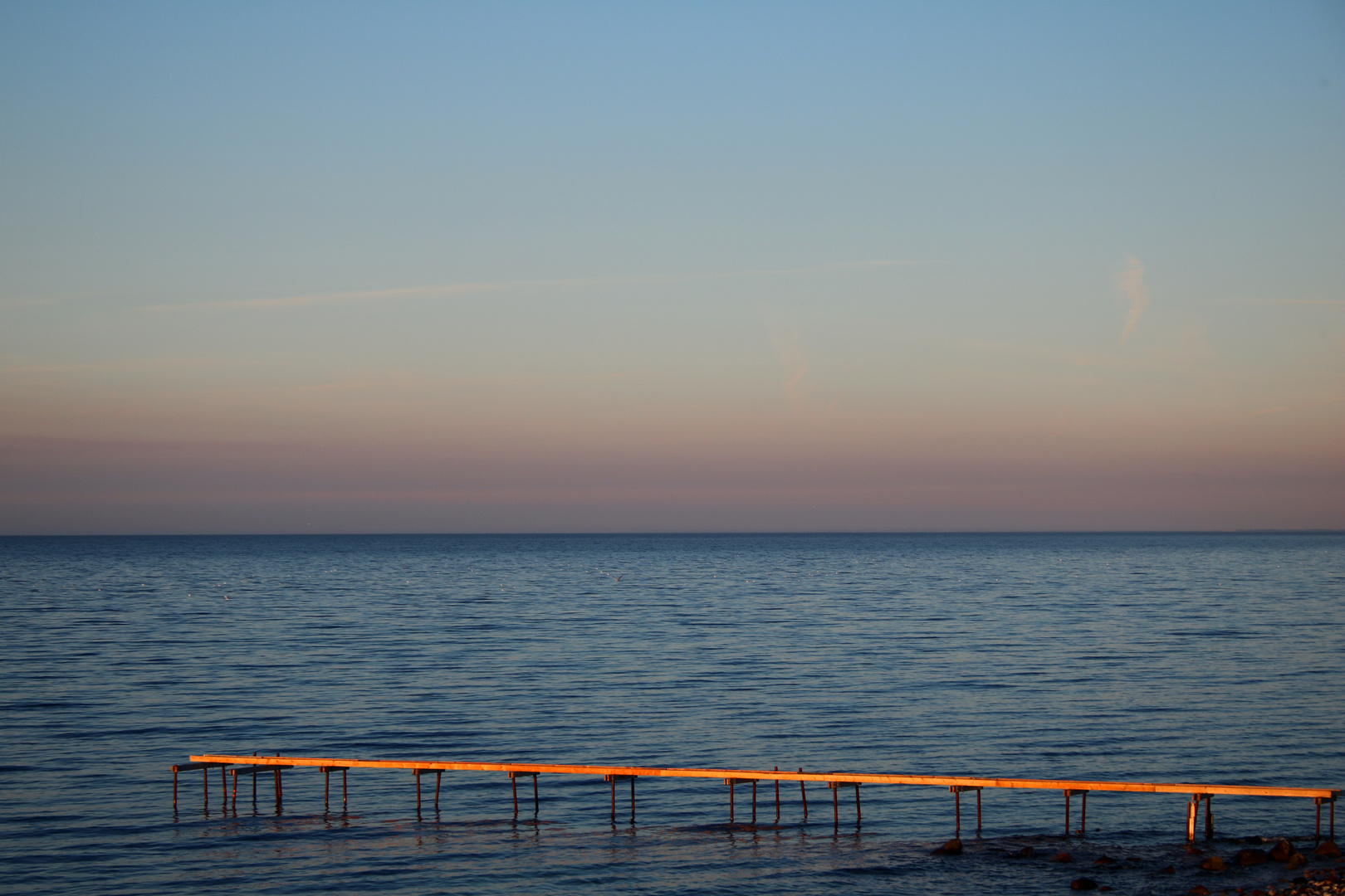 Ein Abend am Strand von Vollerup, Kolundborg Kommune, Seeland