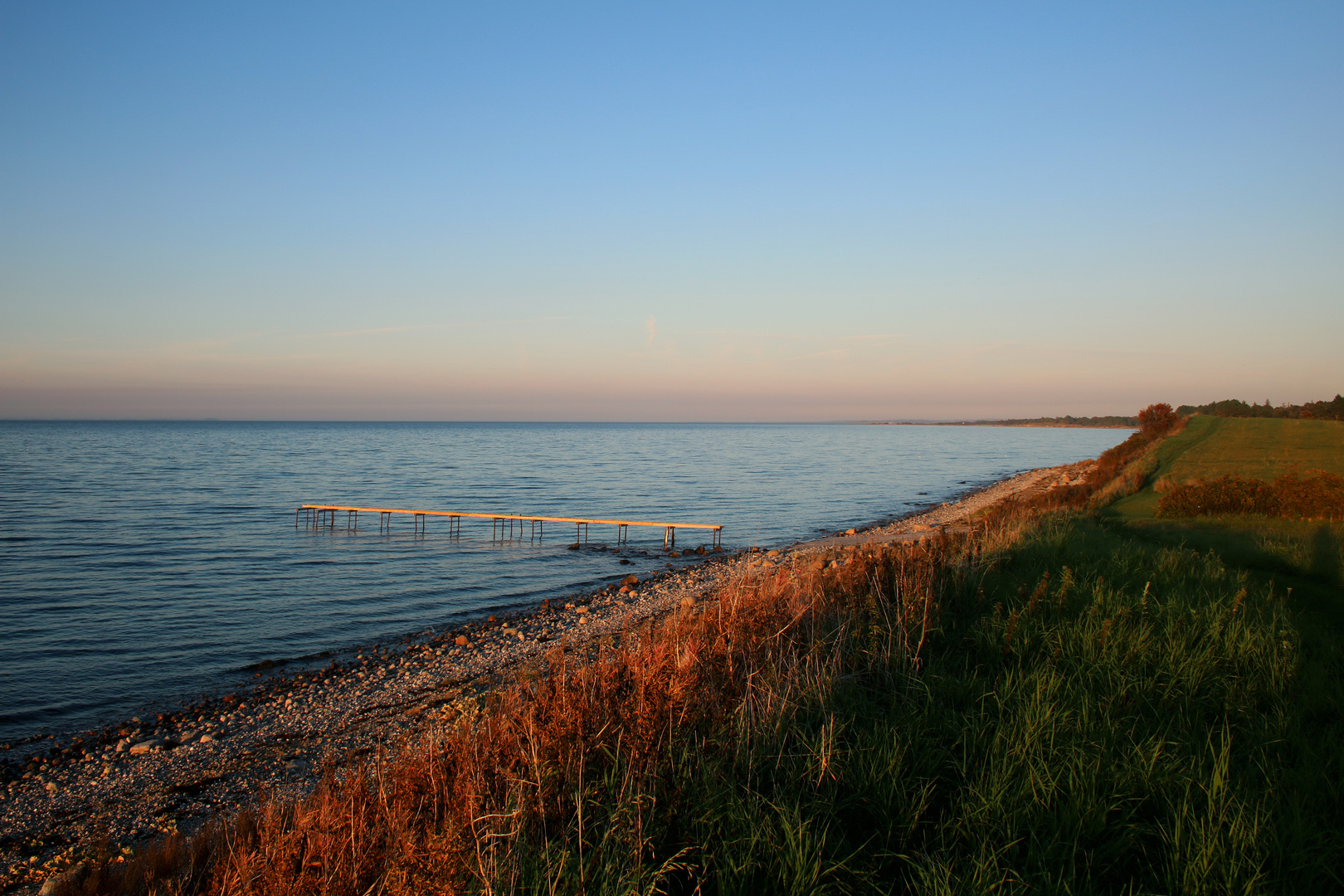 Ein Abend am Strand von Vollerup, Kolundborg Kommune, Seeland