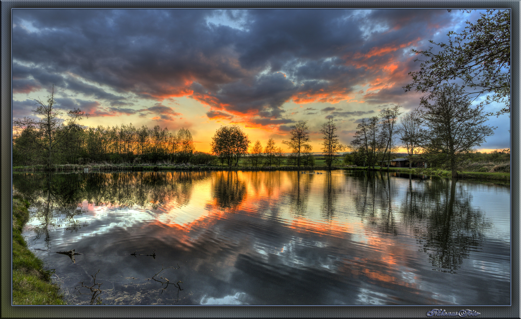 ein Abend am Teich