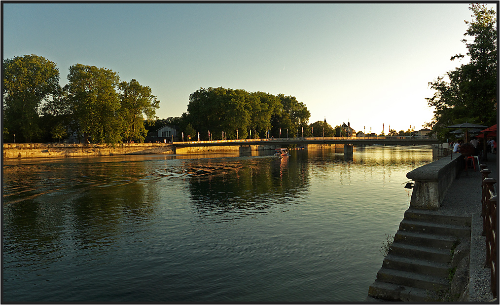 Ein Abend an der Aare in Solothurn CH