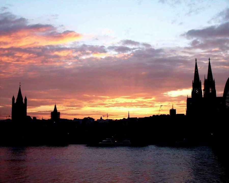 Ein Abendrot in Köln