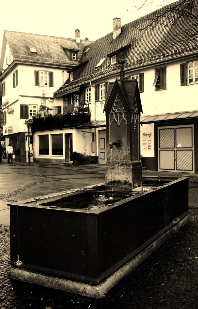 ein alter Brunnen in Bad Canstatt