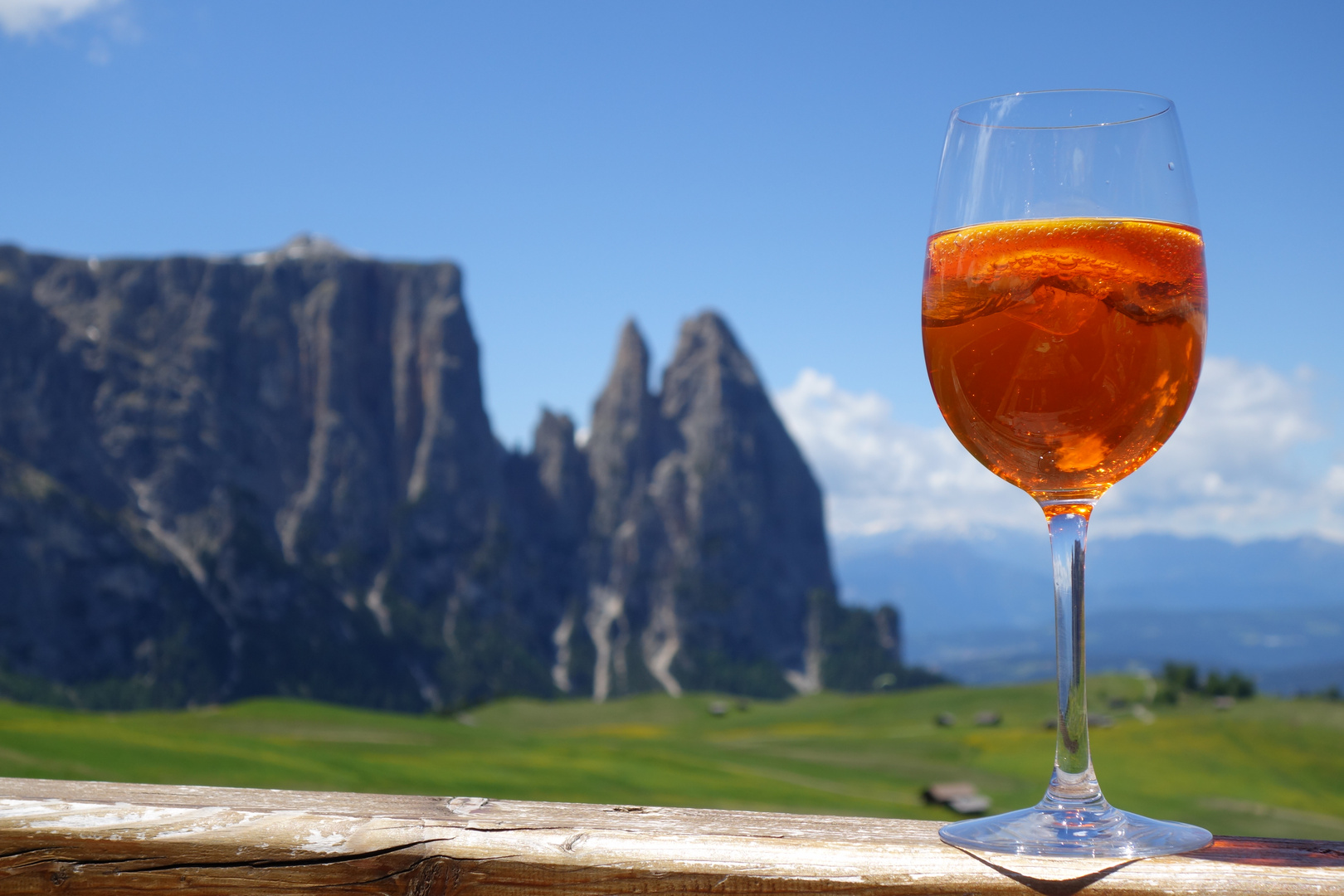 Ein Aperol auf der Seiseralm...