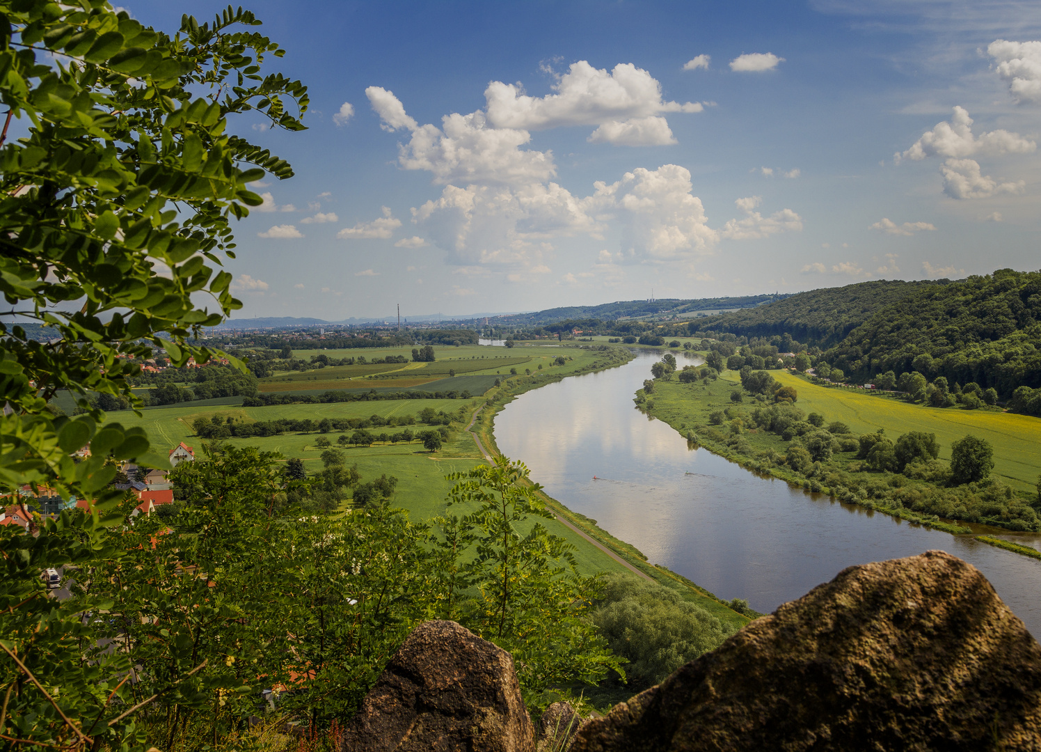 Ein Ausblick ins wunderschöne Elbtal