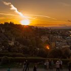 Ein Ausblick von dem Balkon von Florenz