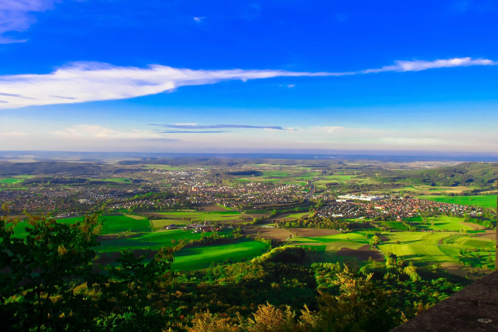 Ein Ausblick von der Burg Hohenzollern