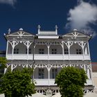 Ein Balkon auf der Insel Rügen in Binz