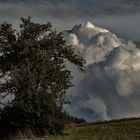 Ein Berg aus Wolken