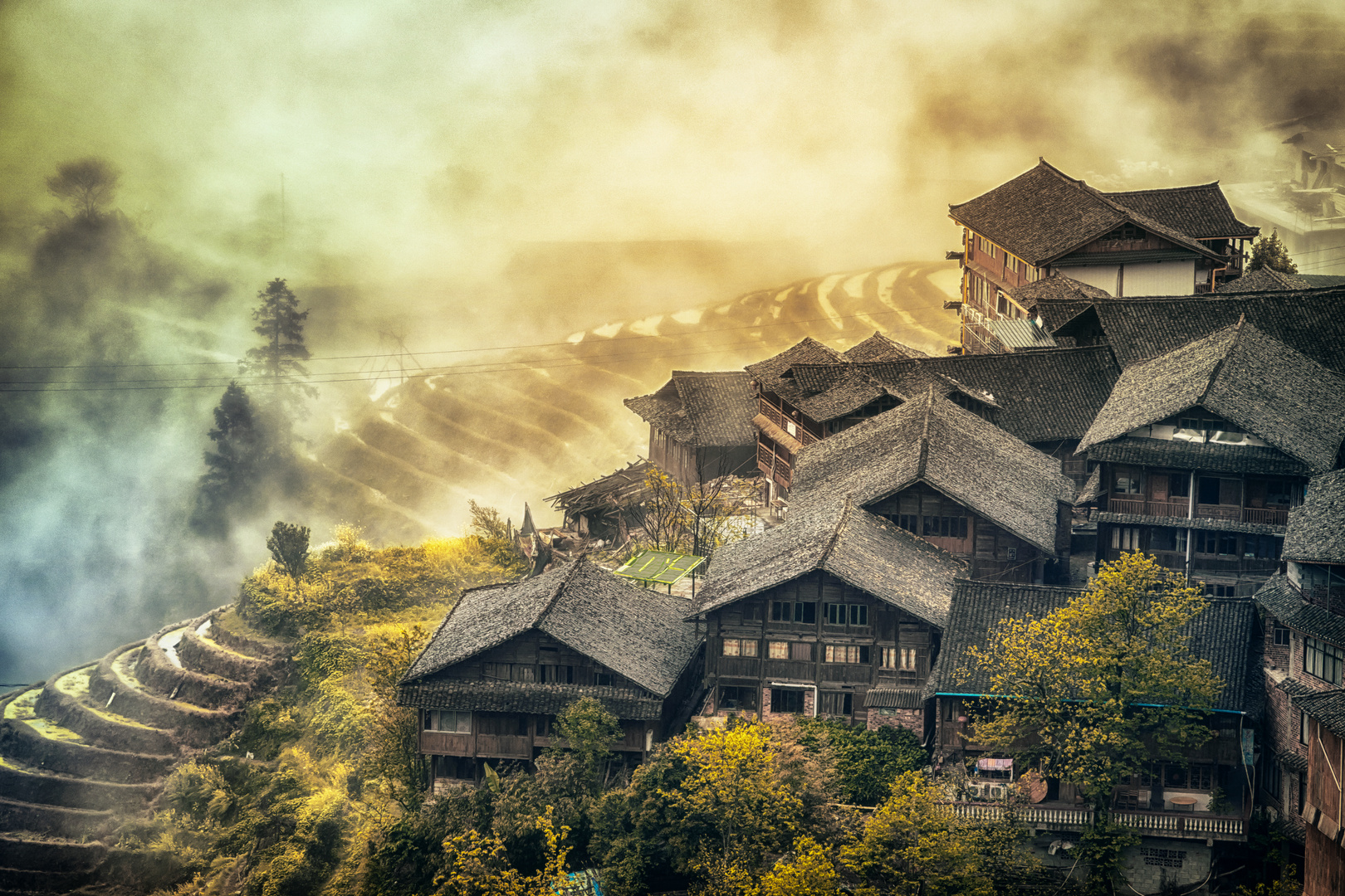 Ein Bergdorf In China Foto Bild Landschaft Lebensraume China Bilder Auf Fotocommunity