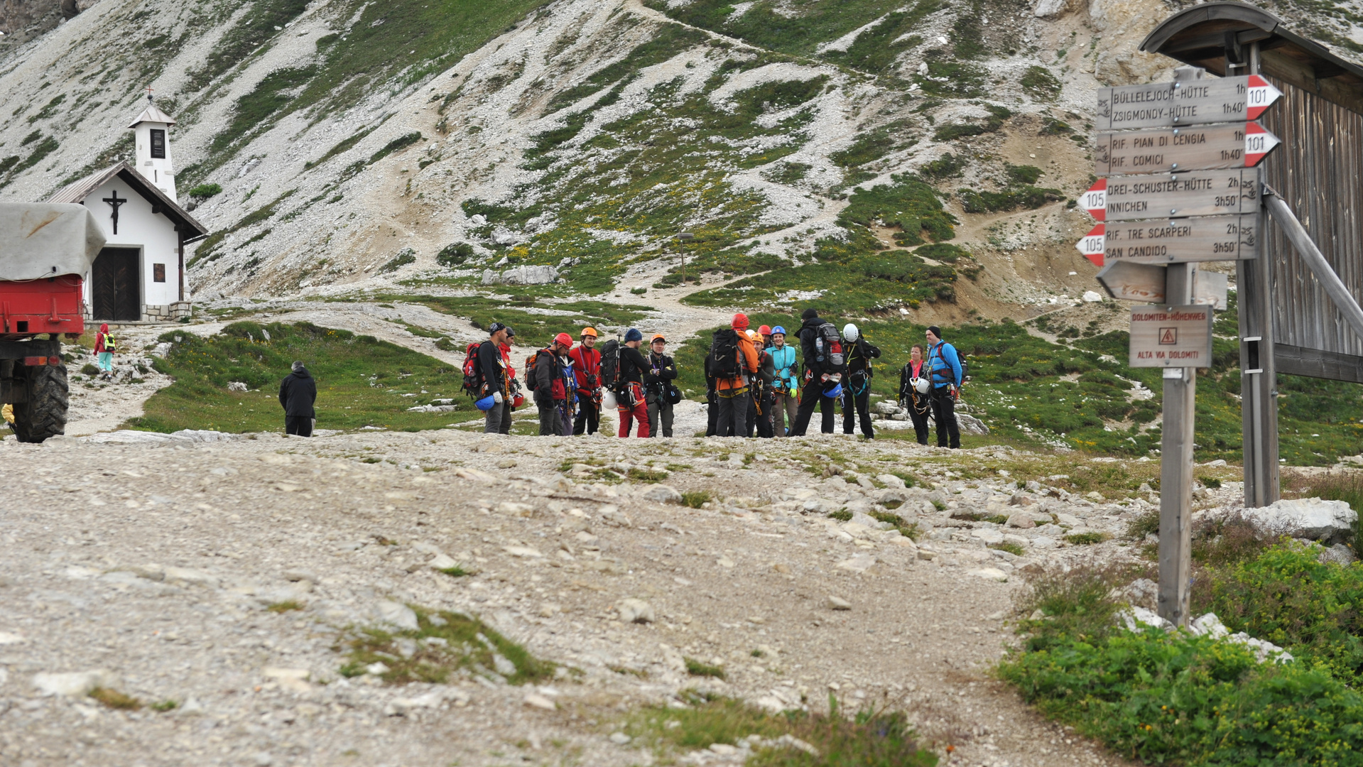 Ein Bergsteiger Lehrgang war aber auch anwesend