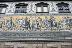 Ein Bildausschnitt vom Fürstenzug in Dresden