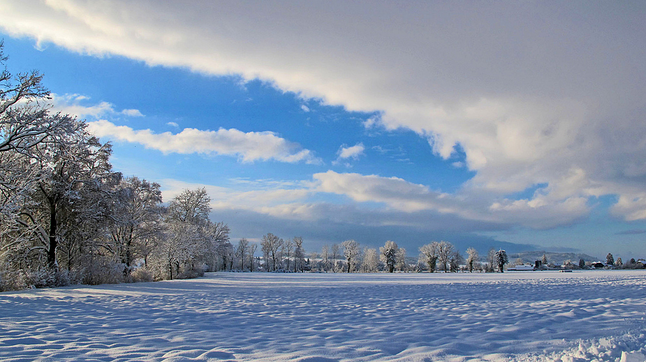 Ein " bisschen " Schnee.