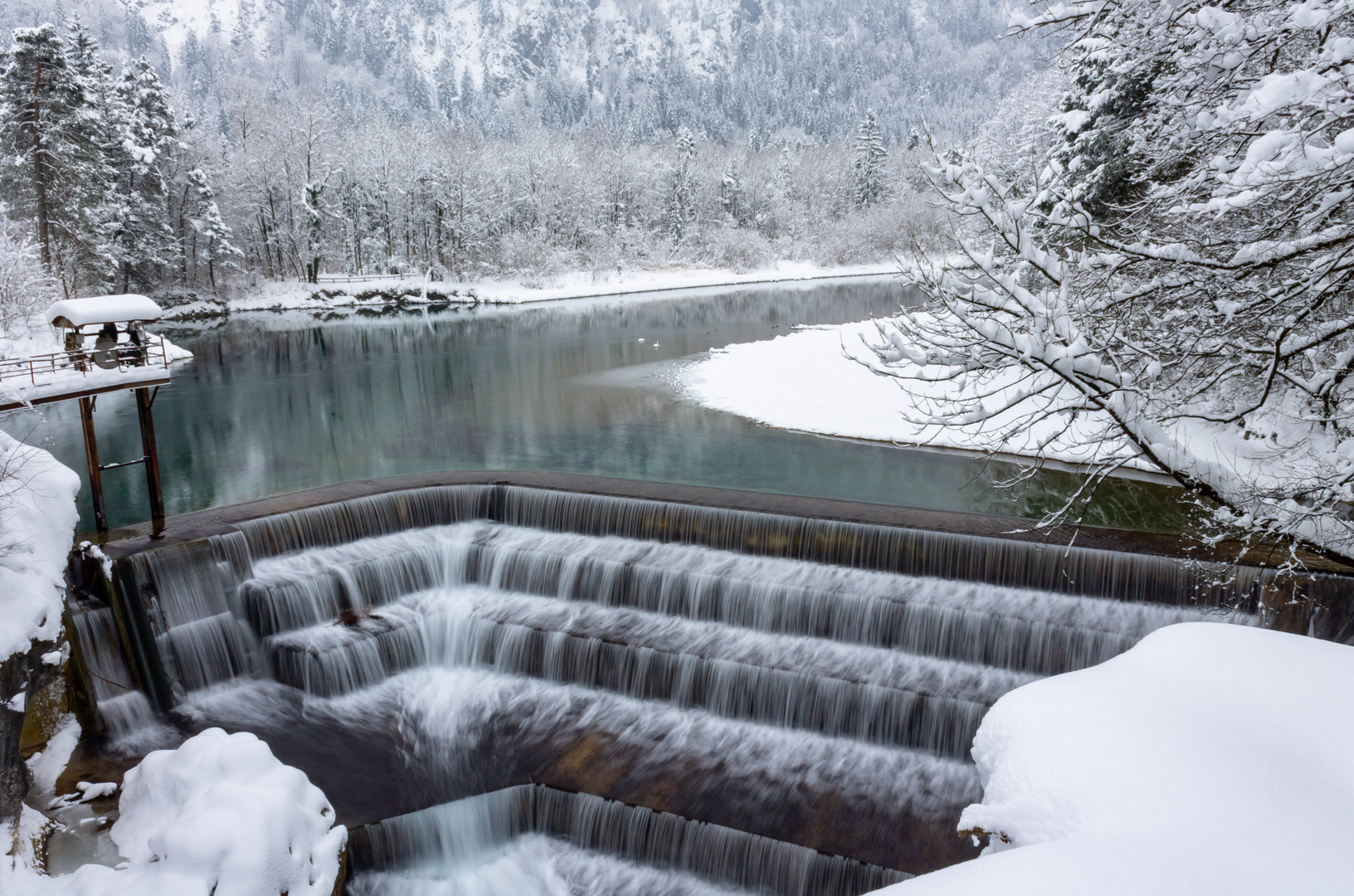 Ein bisschen Winterromantik - Lechfall bei Füssen