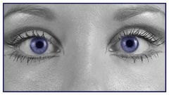 Ein blauer Augen-Blick