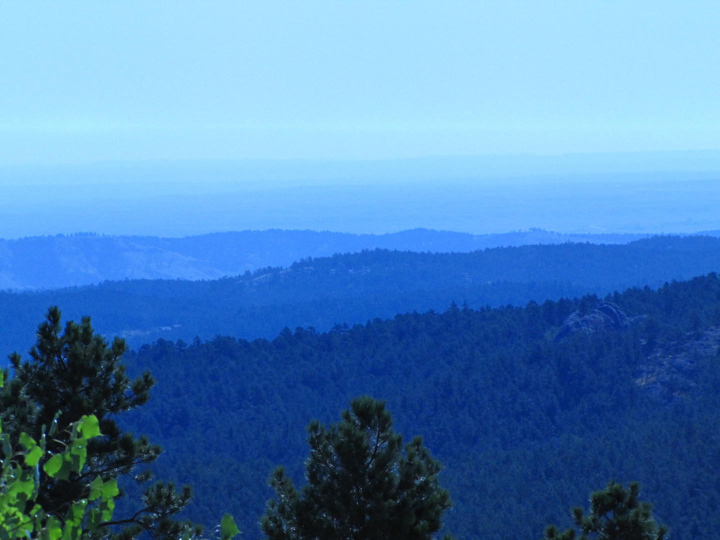 Ein Blick auf die Rocky Mountains, aus der Sicht der Präsidenten des Mount Rushmore