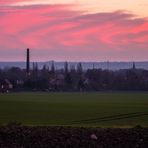 Ein Blick auf Egeln-Nord in der Abenddämmerung