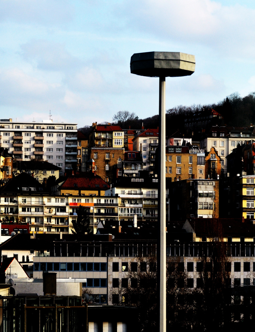 ein Blick auf Stuttgarts Häuser am Hang