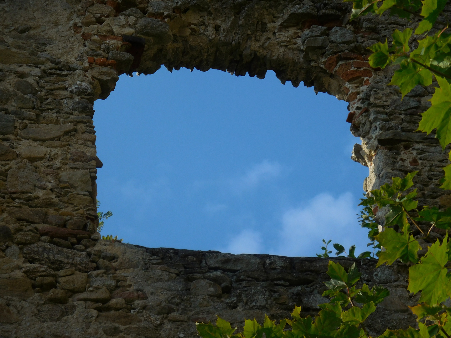 Ein Blick aus dem Burgfenster