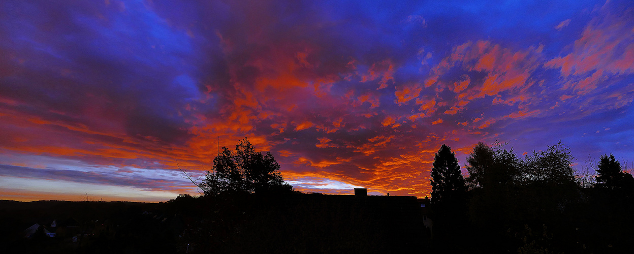 ein Blick aus dem Fenster heute Morgen um acht