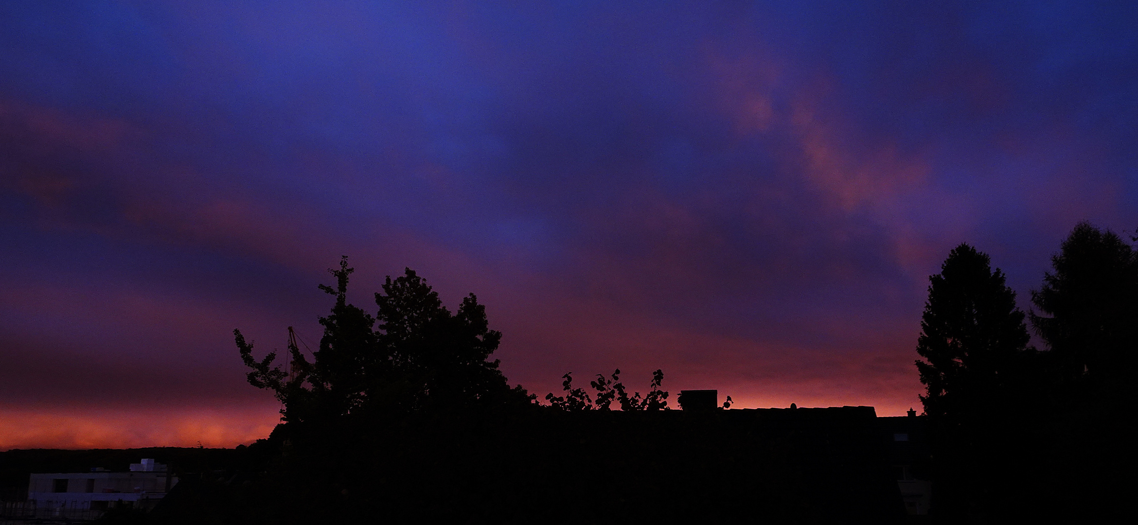 ein Blick bei uns aus dem Fenster aktuell von heute Abend