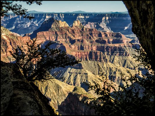 EIN BLICK IN DEN GRAND CANYON VOM NORTH RIM AUS...
