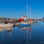 Ein Blick in den Hafen von Hvide Sande 