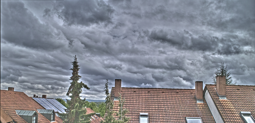 Ein Blick  in den Regen