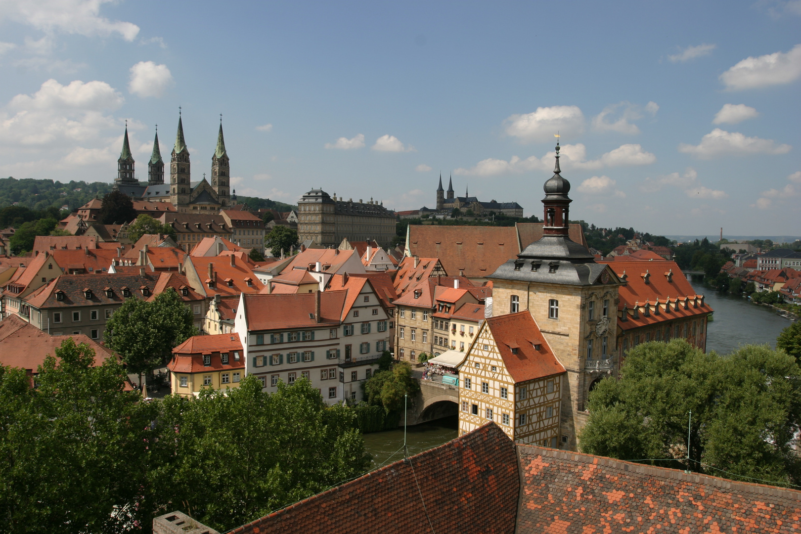 Ein Blick in die Altstadt Bambergs