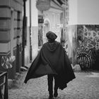 Ein Blick in einer Gasse in der Altstadt von Freiburg