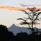ein Blick in herrlichen Morgenstimmung auf den Mount Kenya