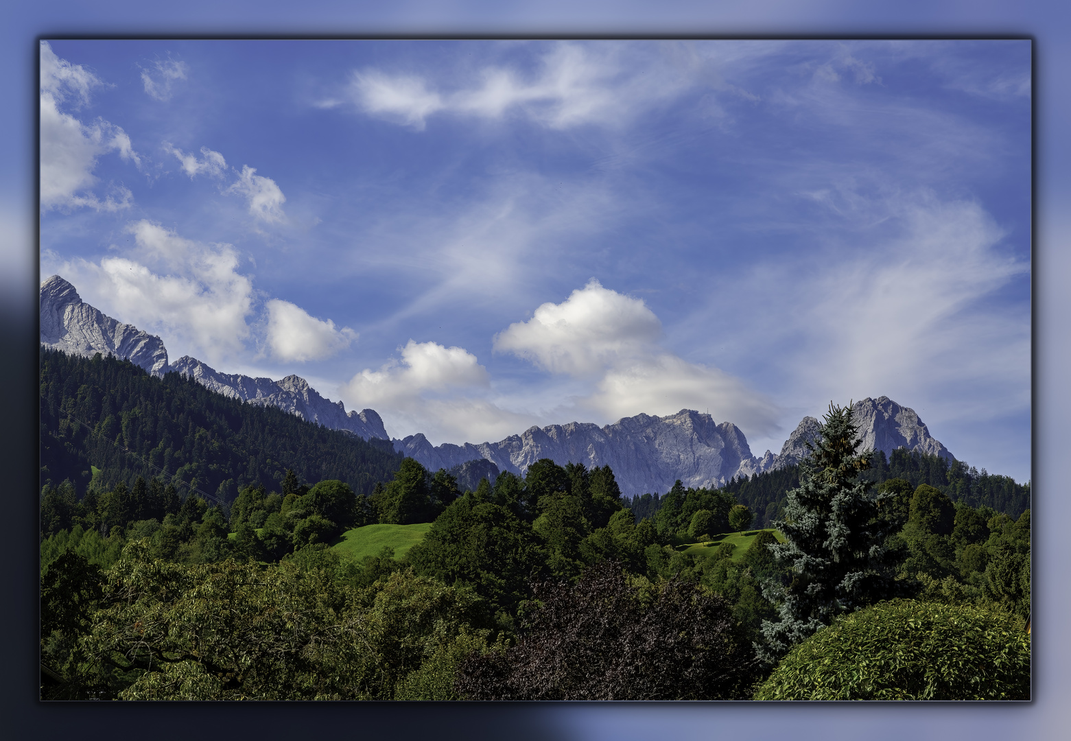 Ein Blick in Richtung der Zugspitze