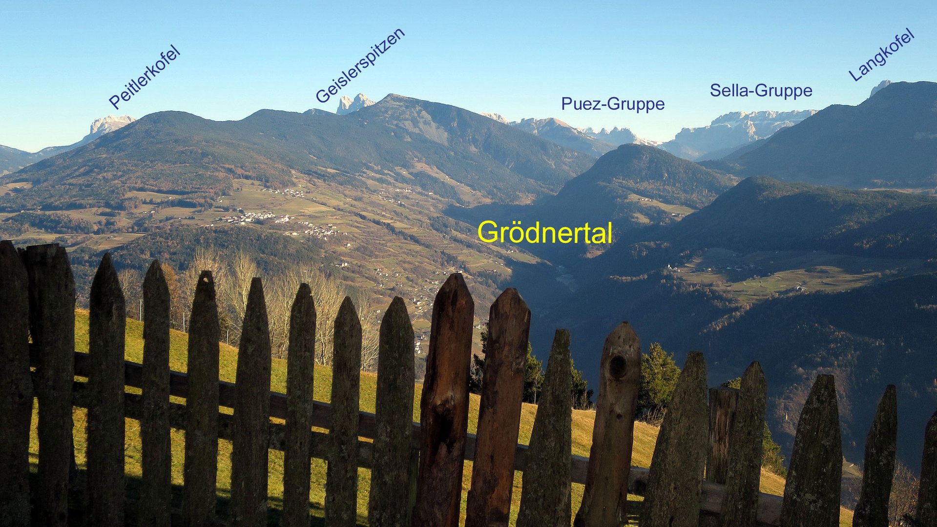 Ein Blick ins Grödner Tal