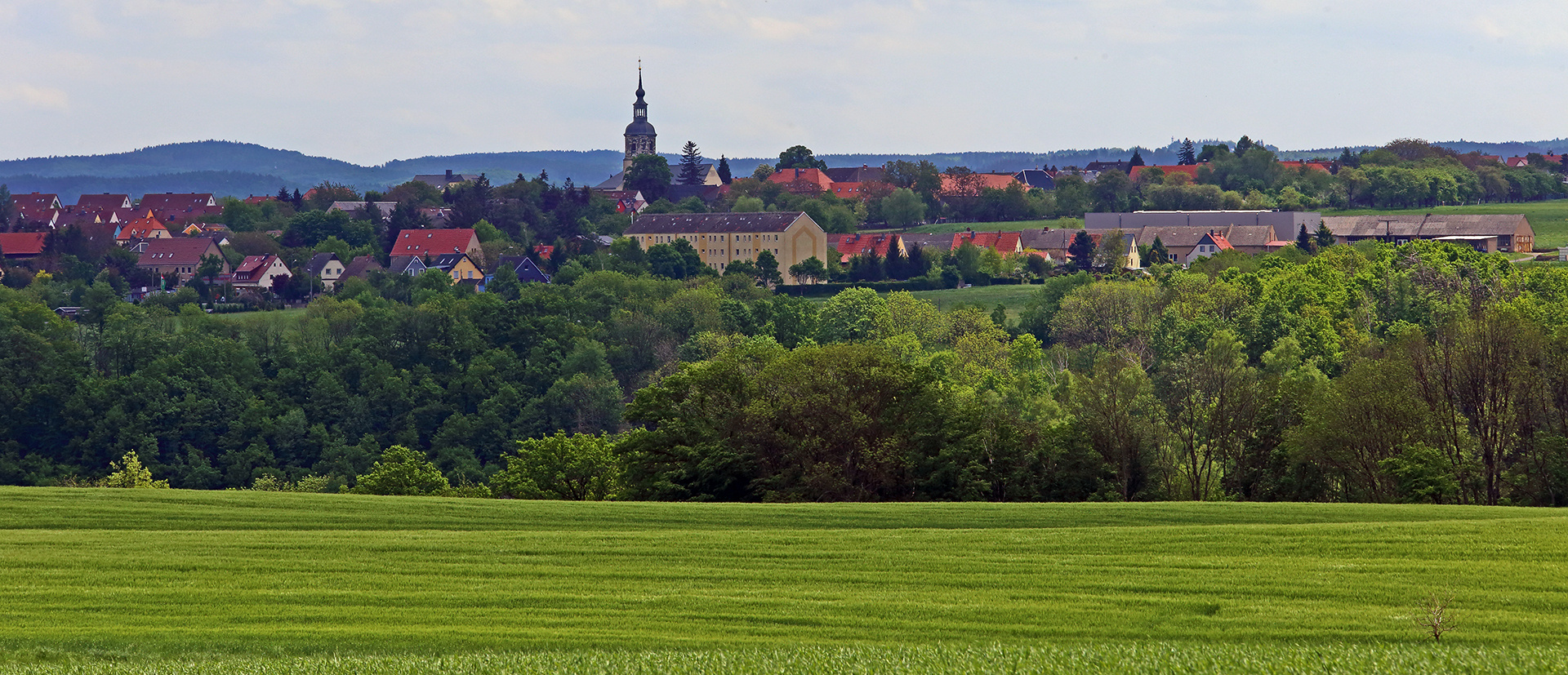 Ein Blick nach dem Mittag hinüber zu der Gegend rechts der Müglitz...