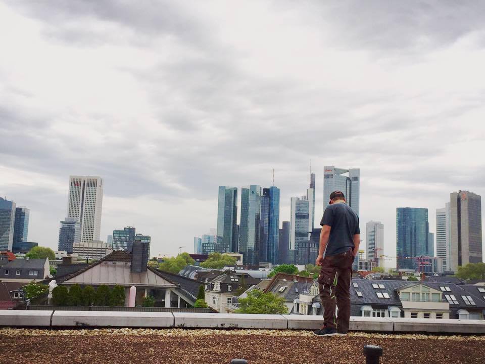 Ein blick über die Dächer Frankfurts