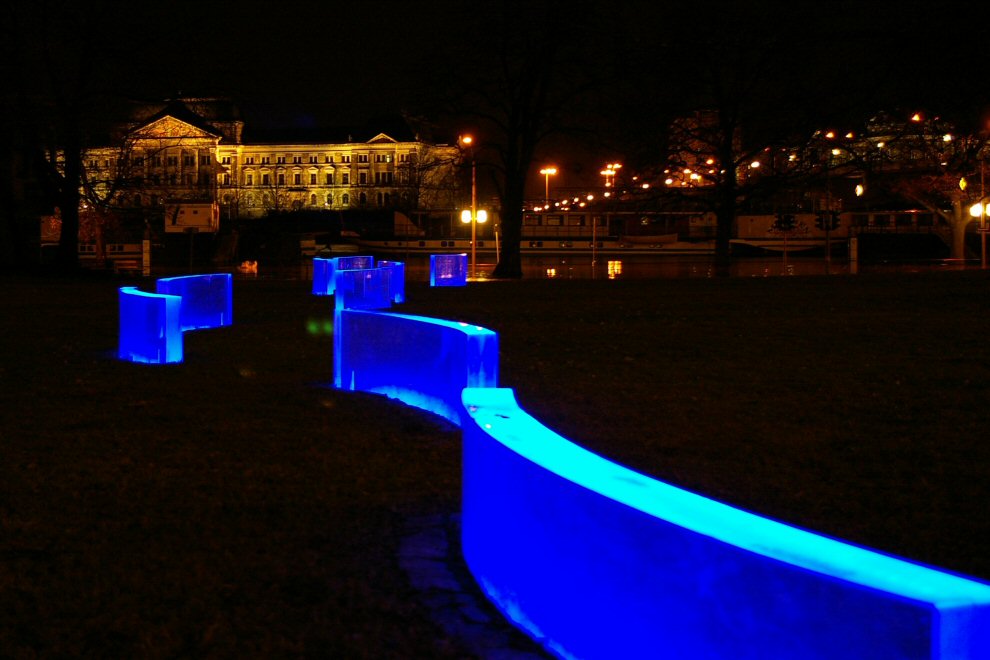 Ein Blick über die Elbe in Dresden