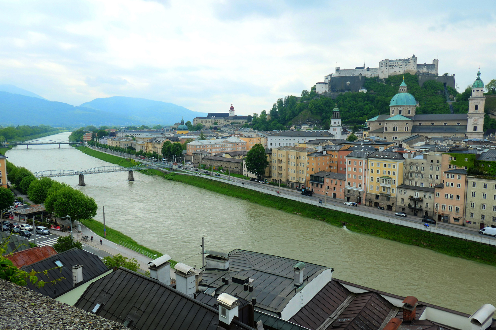 Ein Blick über die Salzach - vom Aussichtspunkt aus...