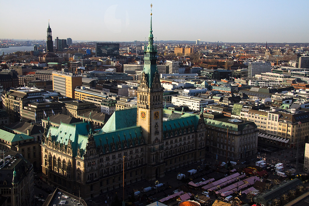 Ein Blick über Hamburg