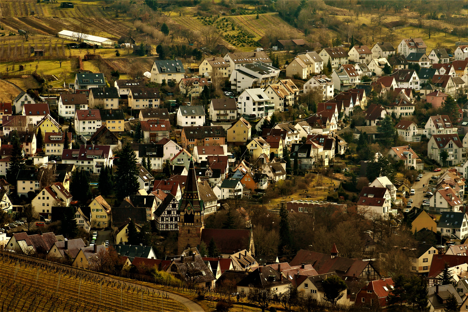 ein Blick übers  Land    Uhlbach 