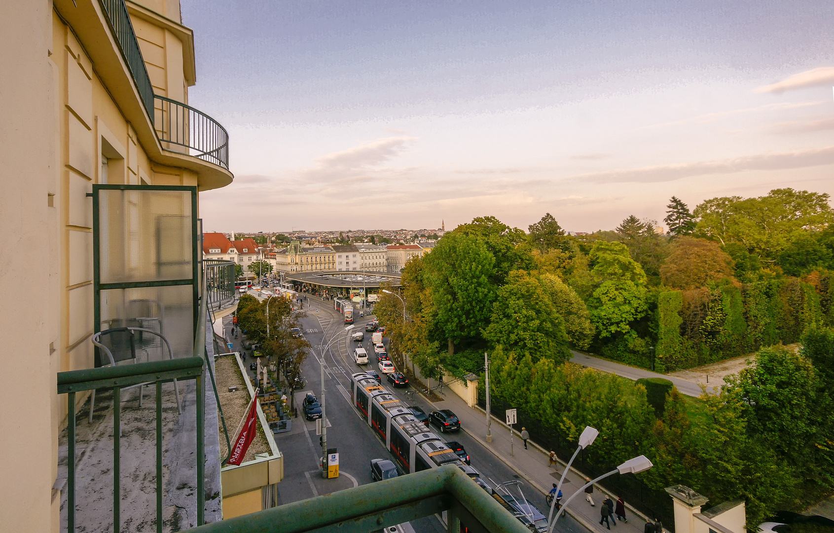 Ein Blick vom Balkon