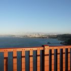 Ein Blick von der Golden Gate Bridge auf San Francisco