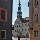 Ein Blick zum Marktbrunnen in Pirna