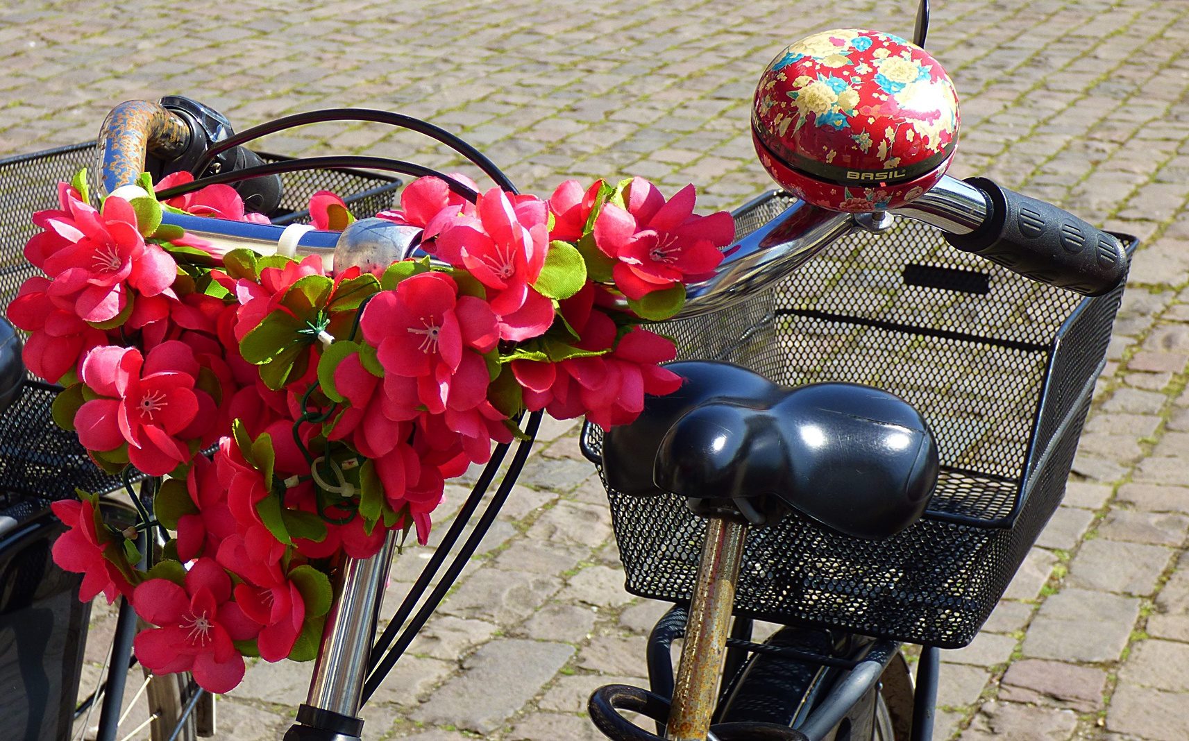 Ein 'blumiges' Fahrrad . . .