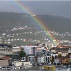 Ein Bogen streift Bergen